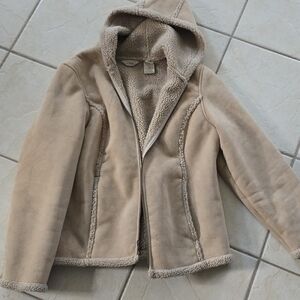 L.L. Bean Cream Shearling Jacket